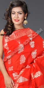 Red Half Silk Saree 